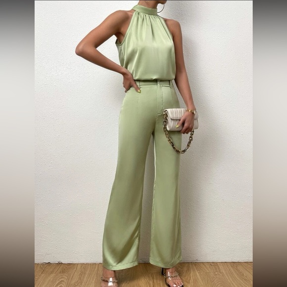 Luxe halter top and pants set - Picture 1 of 15